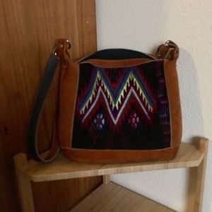 Humble Hilo Huipil and Suede Leather medium bag